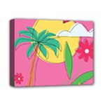 Ocean Watermelon Vibes Summer Surfing Sea Fruits Organic Fresh Beach Nature Deluxe Canvas 14  x 11  (Stretched)