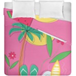 Ocean Watermelon Vibes Summer Surfing Sea Fruits Organic Fresh Beach Nature Duvet Cover Double Side (King Size)