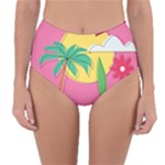 Ocean Watermelon Vibes Summer Surfing Sea Fruits Organic Fresh Beach Nature Reversible High-Waist Bikini Bottoms