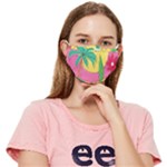 Ocean Watermelon Vibes Summer Surfing Sea Fruits Organic Fresh Beach Nature Fitted Cloth Face Mask (Adult)