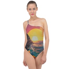 Classic One Shoulder Swimsuit 