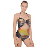 Pretty Art Nice Scallop Top Cut Out Swimsuit
