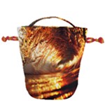 Wave Art Mood Water Sea Beach Drawstring Bucket Bag