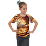 Wave Art Mood Water Sea Beach Kids  Mesh Piece T-Shirt