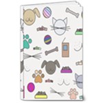 Cat Dog Pet Doodle Cartoon Sketch Cute Kitten Kitty Animal Drawing Pattern 8  x 10  Softcover Notebook