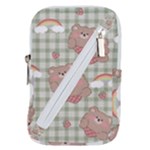 Bear Cartoon Pattern Strawberry Rainbow Nature Animal Cute Design Belt Pouch Bag (Large)