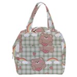 Bear Cartoon Pattern Strawberry Rainbow Nature Animal Cute Design Boxy Hand Bag