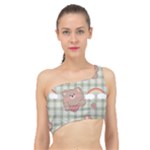 Bear Cartoon Pattern Strawberry Rainbow Nature Animal Cute Design Spliced Up Bikini Top 