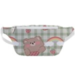Bear Cartoon Pattern Strawberry Rainbow Nature Animal Cute Design Waist Bag 