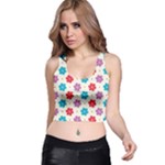 Abstract Art Pattern Colorful Artistic Flower Nature Spring Racer Back Crop Top