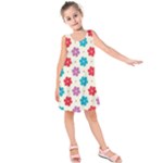 Abstract Art Pattern Colorful Artistic Flower Nature Spring Kids  Sleeveless Dress