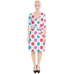 Abstract Art Pattern Colorful Artistic Flower Nature Spring Wrap Up Cocktail Dress