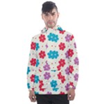 Abstract Art Pattern Colorful Artistic Flower Nature Spring Men s Front Pocket Pullover Windbreaker