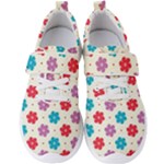 Abstract Art Pattern Colorful Artistic Flower Nature Spring Men s Velcro Strap Shoes