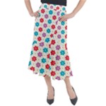 Abstract Art Pattern Colorful Artistic Flower Nature Spring Midi Mermaid Skirt