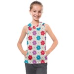 Abstract Art Pattern Colorful Artistic Flower Nature Spring Kids  Sleeveless Hoodie