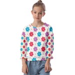 Abstract Art Pattern Colorful Artistic Flower Nature Spring Kids  Cuff Sleeve Top