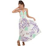 Fish Lilies Sea Aquatic Flowers Algae Bubble Animal Wildlife Nature Ocean Backless Maxi Beach Dress