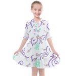 Fish Lilies Sea Aquatic Flowers Algae Bubble Animal Wildlife Nature Ocean Kids  All Frills Chiffon Dress