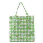 Frog Cartoon Pattern Cloud Animal Cute Seamless Grocery Tote Bag