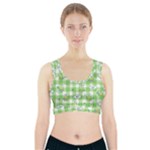 Frog Cartoon Pattern Cloud Animal Cute Seamless Sports Bra With Pocket