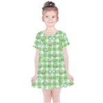 Frog Cartoon Pattern Cloud Animal Cute Seamless Kids  Simple Cotton Dress