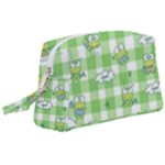 Frog Cartoon Pattern Cloud Animal Cute Seamless Wristlet Pouch Bag (Large)