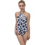 Bacteria Virus Monster Pattern Go with the Flow One Piece Swimsuit