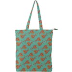 Cute Fish Underwater Sea Ocean Nature Aquarium Goldfish Marine Water Double Zip Up Tote Bag