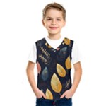 Gold Yellow Leaves Fauna Dark Background Dark Black Background Black Nature Forest Texture Wall Wall Kids  Basketball Tank Top
