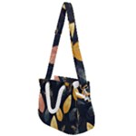 Gold Yellow Leaves Fauna Dark Background Dark Black Background Black Nature Forest Texture Wall Wall Rope Handles Shoulder Strap Bag