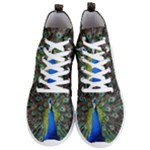Peacock Bird Feathers Pheasant Nature Animal Texture Pattern Men s Lightweight High Top Sneakers