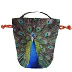 Peacock Bird Feathers Pheasant Nature Animal Texture Pattern Drawstring Bucket Bag