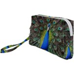 Peacock Bird Feathers Pheasant Nature Animal Texture Pattern Wristlet Pouch Bag (Small)