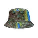 Peacock Bird Feathers Pheasant Nature Animal Texture Pattern Inside Out Bucket Hat