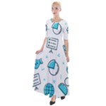 Pattern Business Graphics Seamless Background Texture Desktop Design Concept Geometric Half Sleeves Maxi Dress