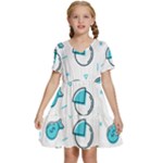 Pattern Business Graphics Seamless Background Texture Desktop Design Concept Geometric Kids  Short Sleeve Tiered Mini Dress