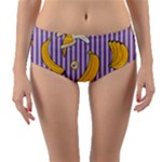 Pattern Bananas Fruit Tropical Seamless Texture Graphics Reversible Mid-Waist Bikini Bottoms