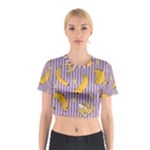 Pattern Bananas Fruit Tropical Seamless Texture Graphics Cotton Crop Top