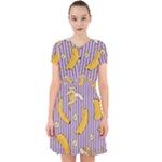 Pattern Bananas Fruit Tropical Seamless Texture Graphics Adorable in Chiffon Dress