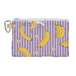 Pattern Bananas Fruit Tropical Seamless Texture Graphics Canvas Cosmetic Bag (Large)