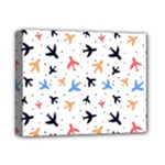 Airplane Pattern Plane Aircraft Fabric Style Simple Seamless Deluxe Canvas 14  x 11  (Stretched)