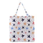 Airplane Pattern Plane Aircraft Fabric Style Simple Seamless Grocery Tote Bag