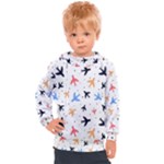 Airplane Pattern Plane Aircraft Fabric Style Simple Seamless Kids  Hooded Pullover