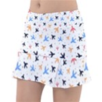 Airplane Pattern Plane Aircraft Fabric Style Simple Seamless Classic Tennis Skirt