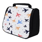 Airplane Pattern Plane Aircraft Fabric Style Simple Seamless Full Print Travel Pouch (Small)