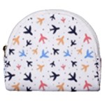 Airplane Pattern Plane Aircraft Fabric Style Simple Seamless Horseshoe Style Canvas Pouch