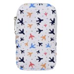 Airplane Pattern Plane Aircraft Fabric Style Simple Seamless Waist Pouch (Large)