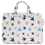 Airplane Pattern Plane Aircraft Fabric Style Simple Seamless MacBook Pro 13  Double Pocket Laptop Bag
