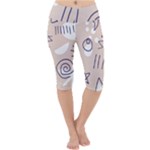 Abstract Leaf Nature Natural Beautiful Summer Pattern Lightweight Velour Cropped Yoga Leggings
